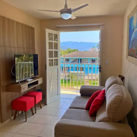 Lindo Apartamento Praia Grande Tenório pé na areia com ar-2